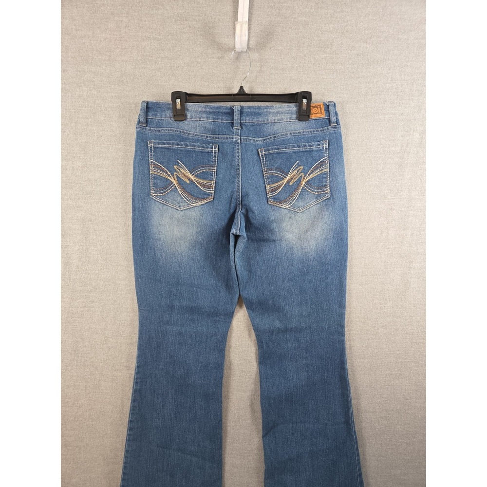 LEI Ashley Lowrise BootCut Jeans Junior 13 Flare Denim Pocket Embroidery Stretch - Picture 5 of 12